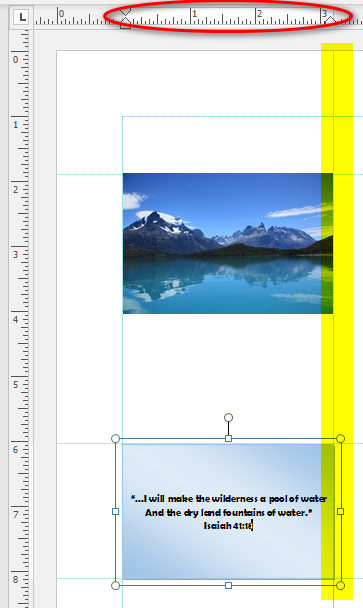 Text Box With Ruler Publisher – Using Guides to Line It Up – Helpful Office Tips