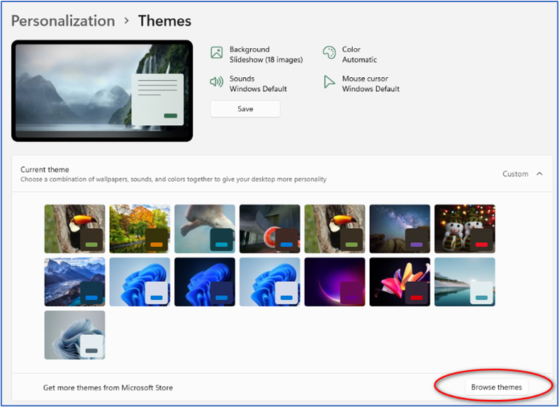 Theme In Computer Windows Desktop Themes – Change with the Seasons – Helpful Office Tips